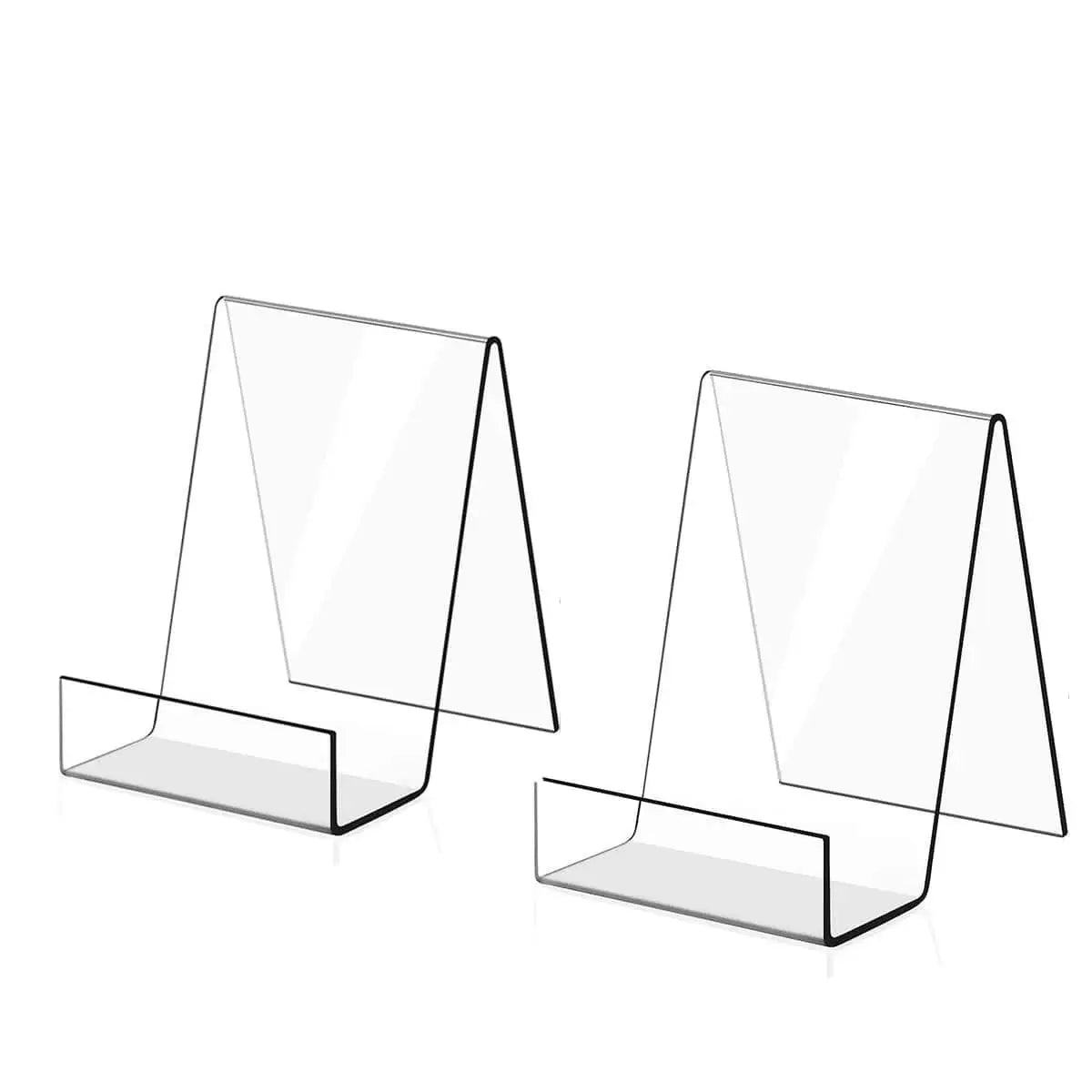Présentoir à livres en acrylique transparent – Chevalet réglable pour livres, œuvres d'art, albums, CD et partitions (lot de 1/2/6)