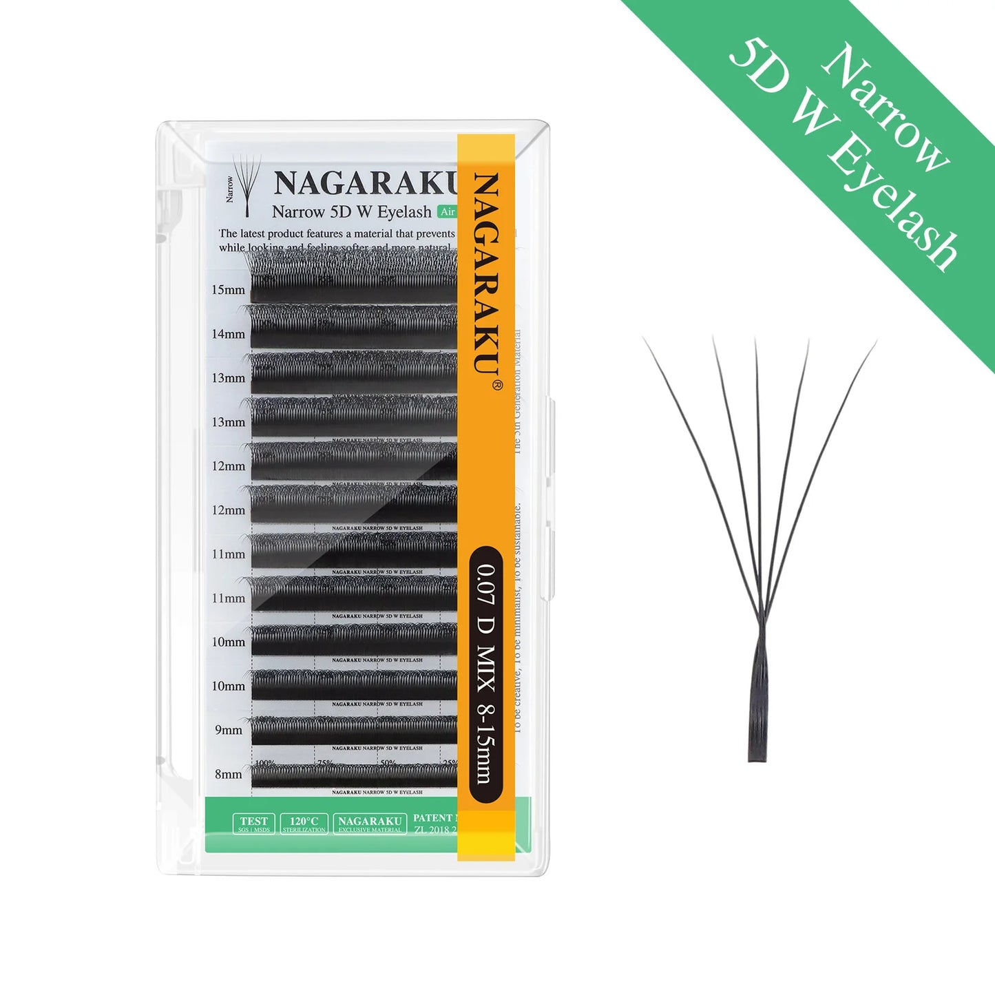 NAGARAKU V Shape Premade Eyelash Extensions – 2D/3D/4D/5D W Volume Fans for Natural Soft Fluffy Volume Lash Look