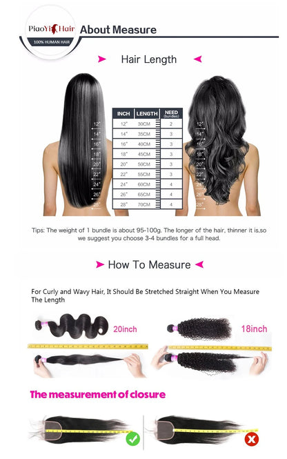 Body Wave Human Hair Bundles with 4x4/5x5 Lace Closure – 100% Raw Human Hair Weave Extensions | 2x6 Middle Part Lace Wig Set