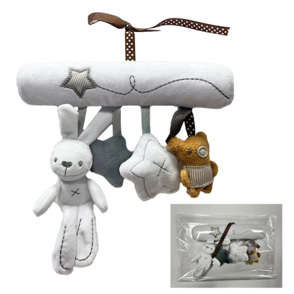 Peluche Colgante Conejito 2025 – Sonajero Suave para Bebés, Juguete Multifuncional para Cochecito y Cuna, Juguete Sensorial para Bebés y Regalo de Baby Shower