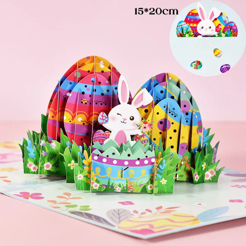 3D Pop-Up Greeting Card – Happy Birthday, Mother’s Day, Father’s Day, Love Mom Dad, Rose Flower, Easter & Thank You Gift