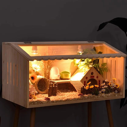 Wooden Chick Brooder Box – Small Animal Breeding & Habitat Enclosure for Chicks, Ducks, Birds, Hamsters & Other Small Pets