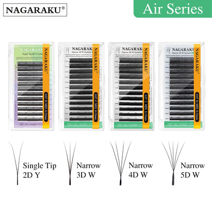 NAGARAKU V Shape Premade Eyelash Extensions – 2D/3D/4D/5D W Volume Fans for Natural Soft Fluffy Volume Lash Look