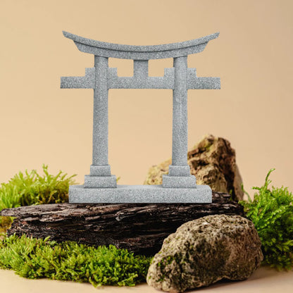 Japanese Torii Gate Aquarium Ornament – Shrine-Style Landscape Figurine for Fish Tanks, Decorative Hideout Cave & Aquascape Decor