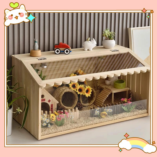 Wooden Chick Brooder Box – Small Animal Breeding & Habitat Enclosure for Chicks, Ducks, Birds, Hamsters & Other Small Pets