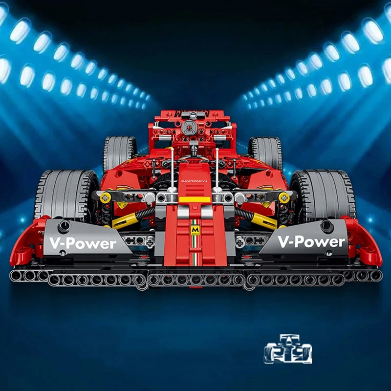 1200PCS Super Racing Car Building Blocks – Classic Red Sports Car 3D Model Construction Set, Creative Desktop Decor & Christmas Gift for Kids and Adults