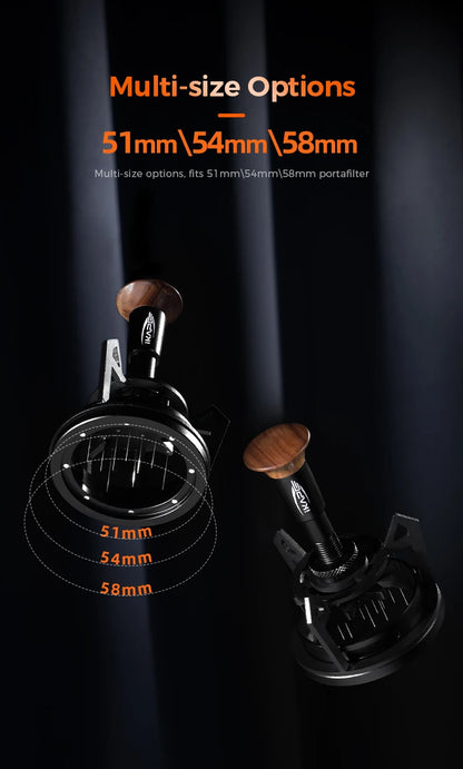IKAPE V3 Herramienta WDT para Espresso – Agitador de café giratorio con embudo dosificador y soporte, Herramienta de distribución de espresso para baristas, Posos de café y accesorios para cafetería casera