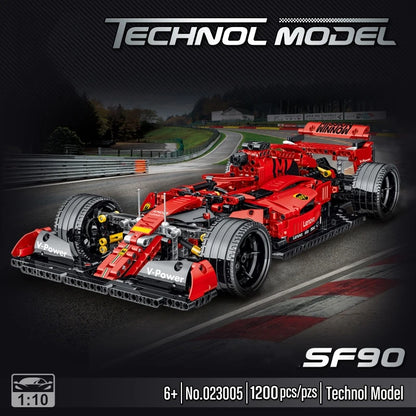 1200PCS Super Racing Car Building Blocks – Classic Red Sports Car 3D Model Construction Set, Creative Desktop Decor & Christmas Gift for Kids and Adults
