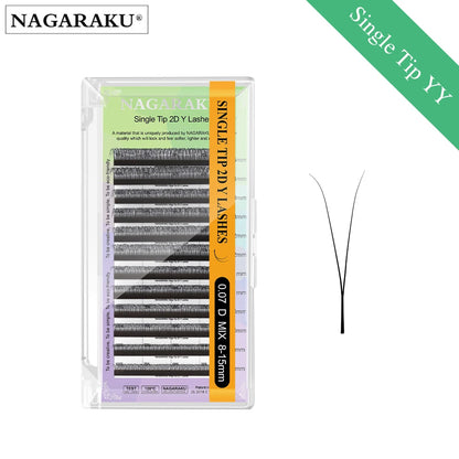NAGARAKU V Shape Premade Eyelash Extensions – 2D/3D/4D/5D W Volume Fans for Natural Soft Fluffy Volume Lash Look