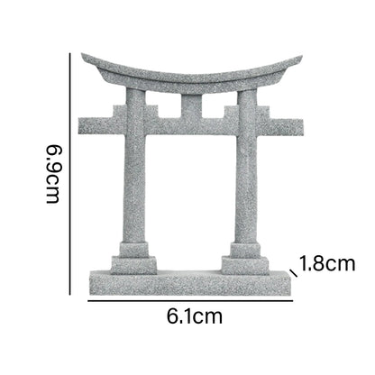 Japanese Torii Gate Aquarium Ornament – Shrine-Style Landscape Figurine for Fish Tanks, Decorative Hideout Cave & Aquascape Decor