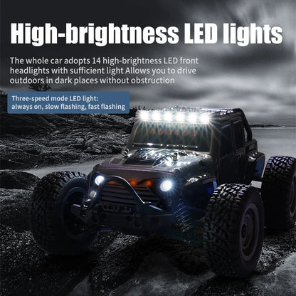 ZWN 1:16 4WD RC Monster Truck 50KM/H y 70KM/H Coche de Derrape de Alta Velocidad con Luces LED y Control Remoto 2.4GHz