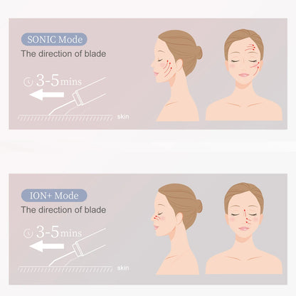 ANLAN Limpiador Facial Ultrasónico – Limpiador de Poros Profundo con Peeling Ultrasónico, Dispositivo LED Rojo y Azul para Lifting Facial (Resistente al Agua IPX7)
