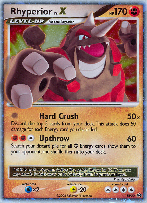 Rhyperior LV.X #DP29 DP Black Star Promo 2008 Lightly Played