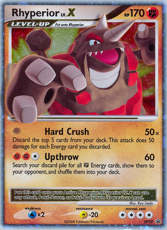 Rhyperior LV.X #DP29 DP Black Star Promo 2008 Lightly Played