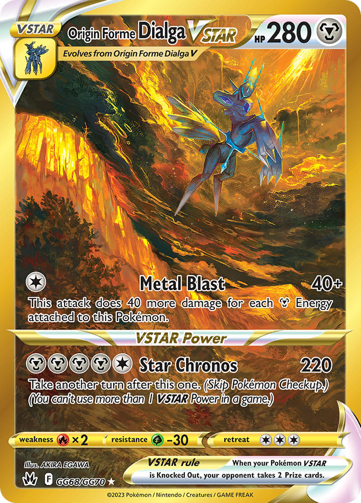 Dialga Origen VSTAR 2023 Cenit Supremo Cenit Supremo #GG68/GG70 Casi Nuevo
