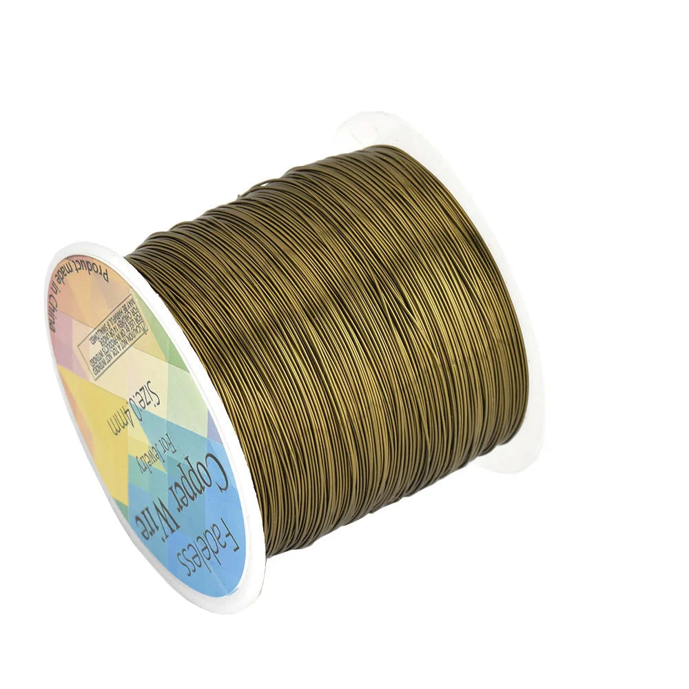 Alambre de Cobre para Joyería Resistente al Deslustre (0.3mm, 0.4mm y 0.5mm) – Alambre para Cuentas de Manualidades para Fabricación de Joyas y Artesanías DIY