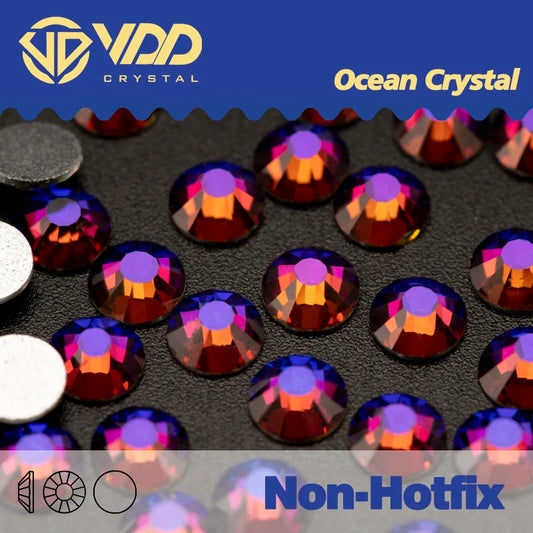 VDD AAAAA Diamantes de Imitación de Cristal de Fondo Plano – Piedras de Cristal Brillantes Sin Fijación en Caliente para Decoración de Uñas, Manualidades y Proyectos de Bricolaje