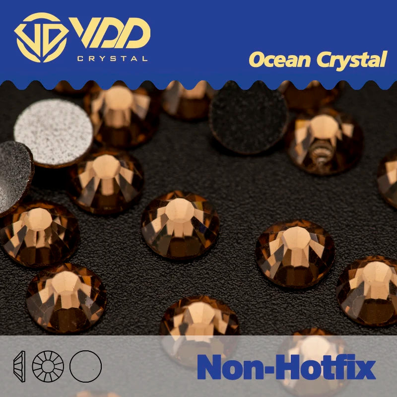 VDD AAAAA Diamantes de Imitación de Cristal de Fondo Plano – Piedras de Cristal Brillantes Sin Fijación en Caliente para Decoración de Uñas, Manualidades y Proyectos de Bricolaje