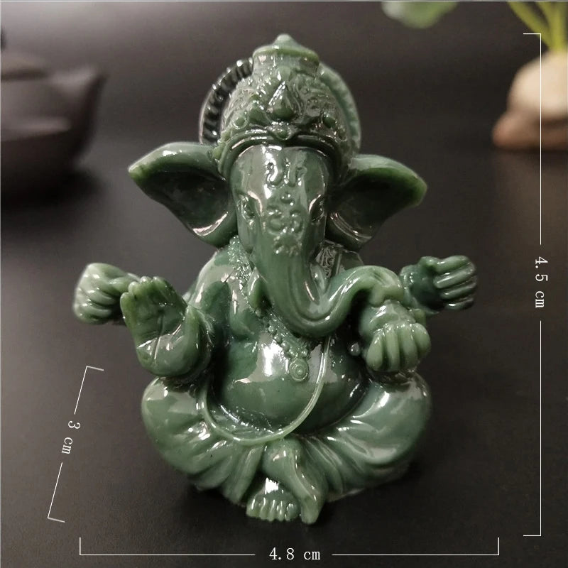 Statue de Ganesha en bronze – Figurine de sculpture du dieu éléphant hindou pour décoration de maison, de bureau, décoration spirituelle et cadeau