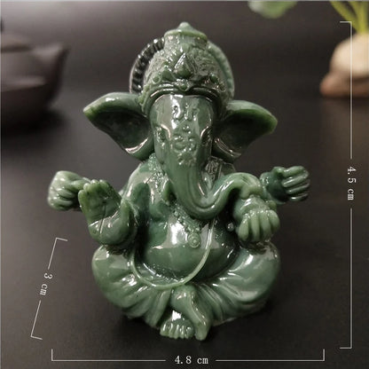 Statue de Ganesha en bronze – Figurine de sculpture du dieu éléphant hindou pour décoration de maison, de bureau, décoration spirituelle et cadeau