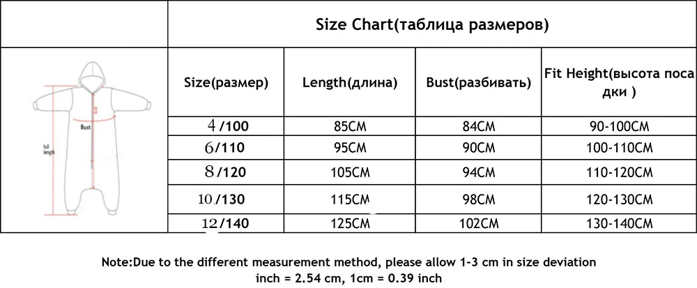 Kids Kigurumi Cosplay Costume – Full Body Onesie Pajamas Sleepwear for Boys & Girls, Halloween, Christmas & Dress-Up Gift Outfit