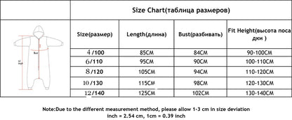 Kids Kigurumi Cosplay Costume – Full Body Onesie Pajamas Sleepwear for Boys & Girls, Halloween, Christmas & Dress-Up Gift Outfit