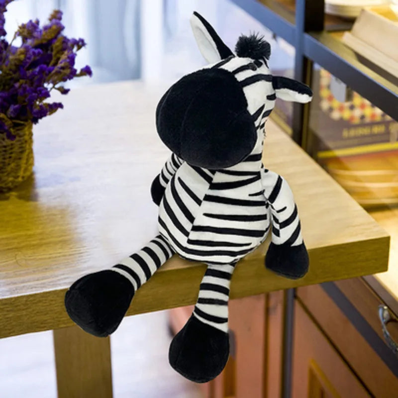 25CM Lifelike Safari Animal Plush Toys – Lion, Tiger, Elephant, Monkey, Leopard, Giraffe & Raccoon Stuffed Animals for Kids’ Gifts