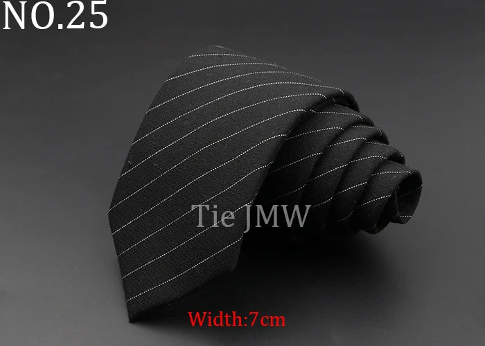 Men's 6cm Handmade Cotton Skinny Plaid Necktie – Slim Striped Grey Tie for Business, Casual & Wedding Wear