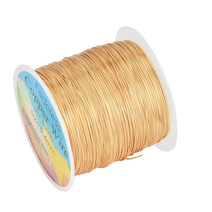 Alambre de Cobre para Joyería Resistente al Deslustre (0.3mm, 0.4mm y 0.5mm) – Alambre para Cuentas de Manualidades para Fabricación de Joyas y Artesanías DIY