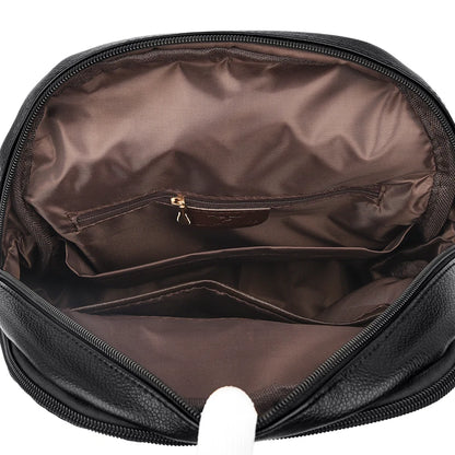 Women's Large-Capacity Leather Backpack Purse – High-Quality Vintage Rucksack for School, Travel, Work & Everyday Use, Stylish Ladies' Bookbag