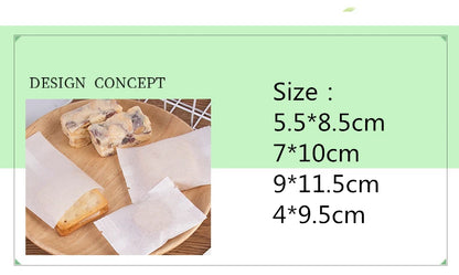LBSISI Life 50/100PCS White Cotton Paper Candy Bags – DIY Gift Packaging Bags for Birthday, Baby Shower, Cake, Nougat & Party Favors