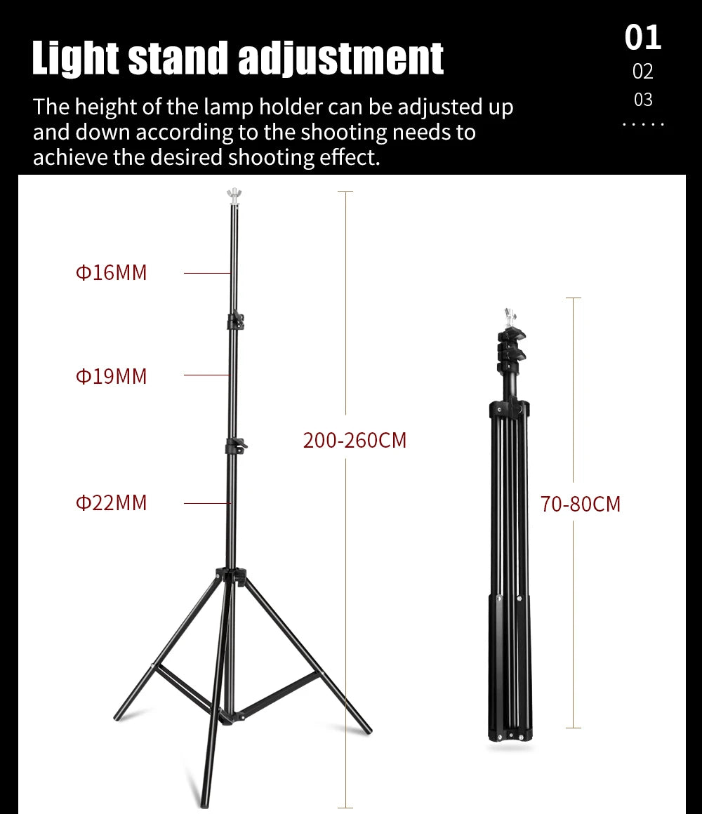Photography Backdrop Stand Kit – Photo Studio Background Support System with Carry Bag