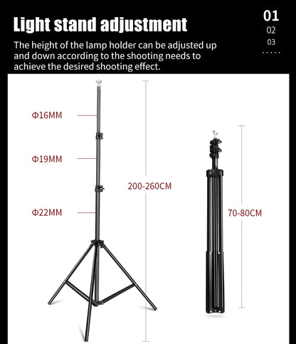 Photography Backdrop Stand Kit – Photo Studio Background Support System with Carry Bag