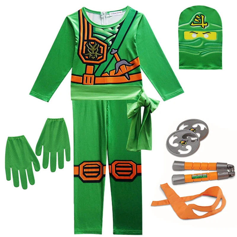 Ninja Cosplay Costume – Anime Carnival Outfit for Boys (Ages 4–10), Fantasy Dress-Up Suit for Halloween & Party