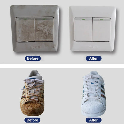Éponge nettoyante en mélamine – Gomme magique en mousse pour le nettoyage de la cuisine, de la salle de bain et du bureau, tampon récurant polyvalent anti-taches 100 × 60 × 15 mm, 100 pièces