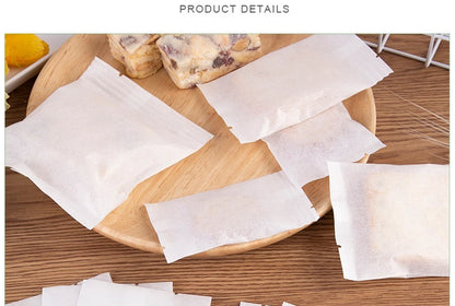 LBSISI Life 50/100PCS White Cotton Paper Candy Bags – DIY Gift Packaging Bags for Birthday, Baby Shower, Cake, Nougat & Party Favors