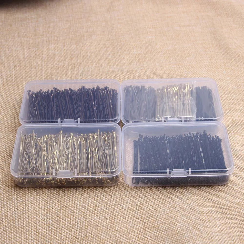 Juego de horquillas metálicas de 150 piezas para mujer – Pasadores y horquillas de peinado para bodas, peinados rizados y ondulados