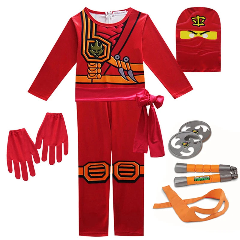 Ninja Cosplay Costume – Anime Carnival Outfit for Boys (Ages 4–10), Fantasy Dress-Up Suit for Halloween & Party