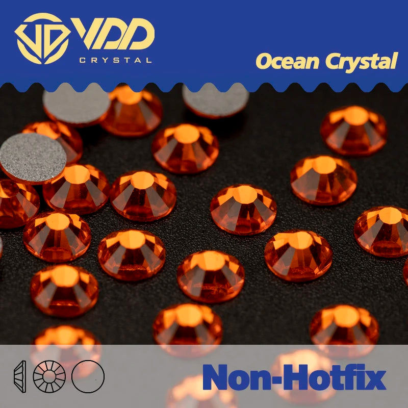 VDD AAAAA Diamantes de Imitación de Cristal de Fondo Plano – Piedras de Cristal Brillantes Sin Fijación en Caliente para Decoración de Uñas, Manualidades y Proyectos de Bricolaje