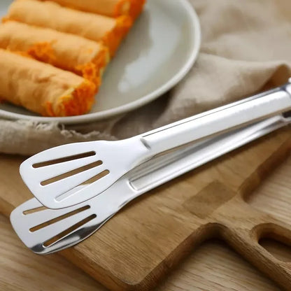 Pinzas de Cocina de Acero Inoxidable – Pinzas Resistentes al Calor para Servir, BBQ, Pan y Ensaladas