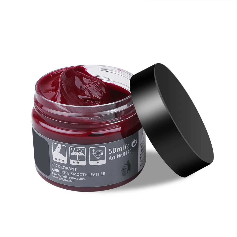 Leather Repair Kit for Car Seats & Furniture – Liquid Leather Recoloring Balm for Scratches, Cracks, Tears & Restoration