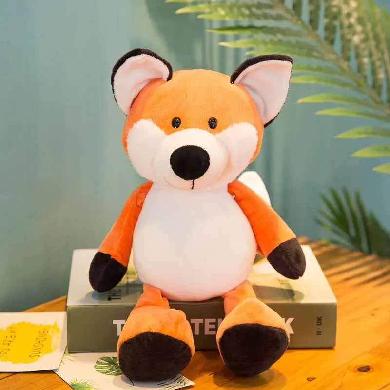 25CM Lifelike Safari Animal Plush Toys – Lion, Tiger, Elephant, Monkey, Leopard, Giraffe & Raccoon Stuffed Animals for Kids’ Gifts