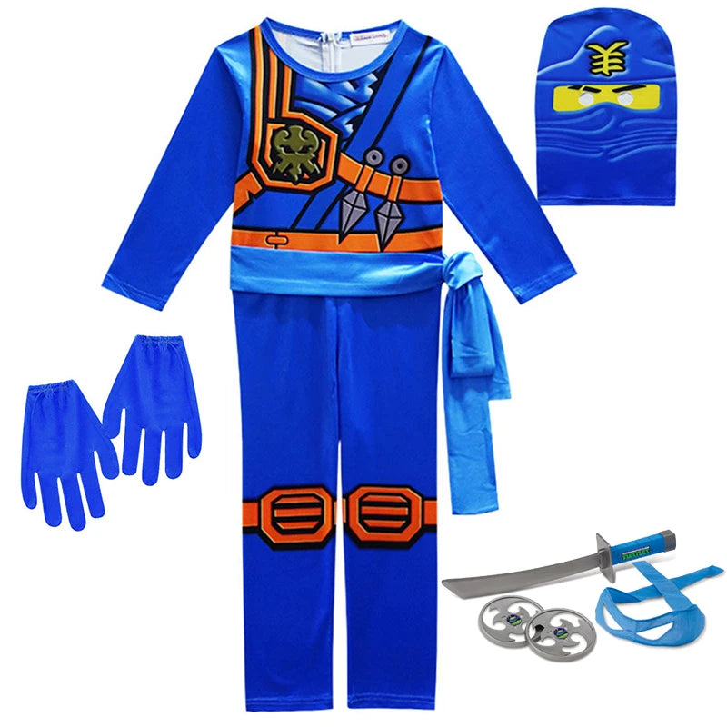Ninja Cosplay Costume – Anime Carnival Outfit for Boys (Ages 4–10), Fantasy Dress-Up Suit for Halloween & Party