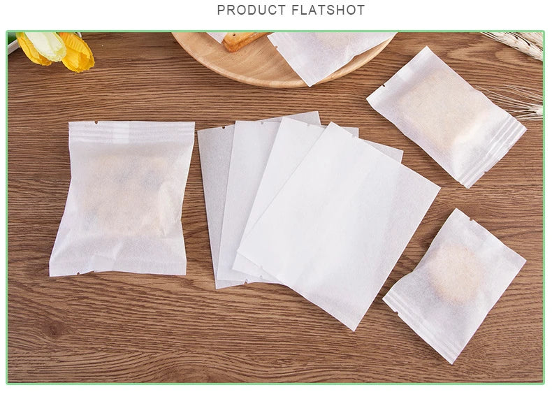 LBSISI Life 50/100PCS White Cotton Paper Candy Bags – DIY Gift Packaging Bags for Birthday, Baby Shower, Cake, Nougat & Party Favors