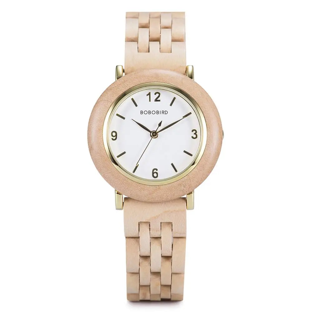BOBO BIRD Women’s Wooden Wristwatch – Lightweight Natural Wood Watch, Elegant Ladies’ Clock & Anniversary Gift for Her