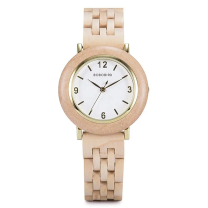 BOBO BIRD Women’s Wooden Wristwatch – Lightweight Natural Wood Watch, Elegant Ladies’ Clock & Anniversary Gift for Her