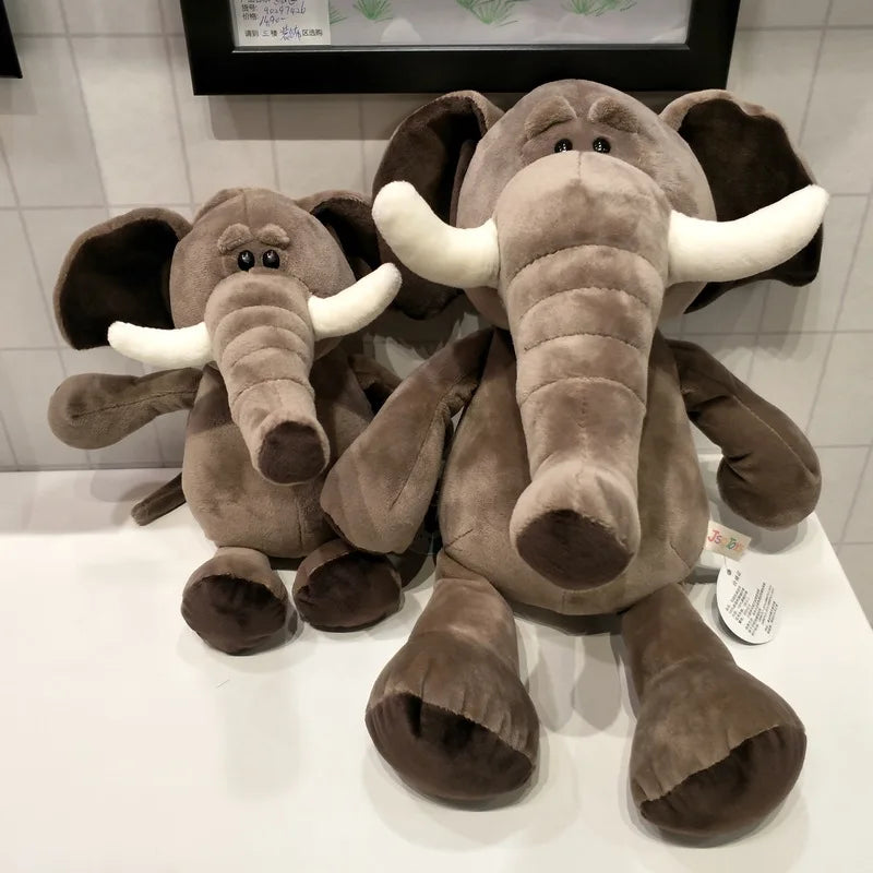25CM Lifelike Safari Animal Plush Toys – Lion, Tiger, Elephant, Monkey, Leopard, Giraffe & Raccoon Stuffed Animals for Kids’ Gifts