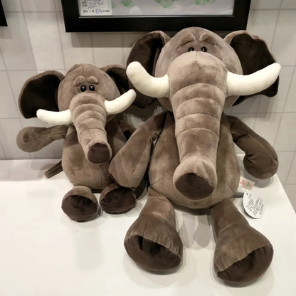 25CM Lifelike Safari Animal Plush Toys – Lion, Tiger, Elephant, Monkey, Leopard, Giraffe & Raccoon Stuffed Animals for Kids’ Gifts