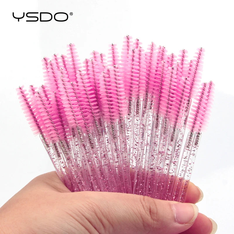5/50 brosses à cils – Brosses à mascara jetables, outils d'extension de faux cils, brosses applicateurs de type goupillon pour le maquillage, la beauté et les cosmétiques