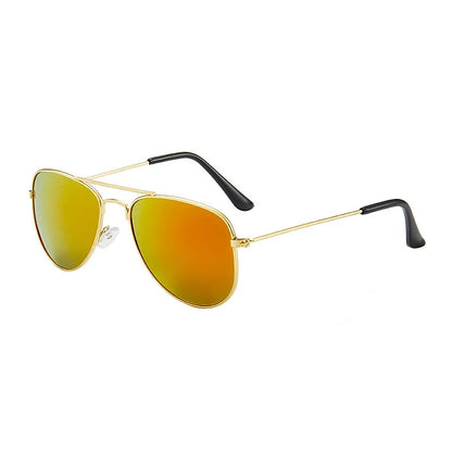 Kids' Pilot Sunglasses – Fashion Metal Frame Eyewear for Baby Boys & Girls, Classic Aviator-Style Outdoor Sun Glasses